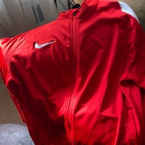 Nike boys red and white dri-fit jacket